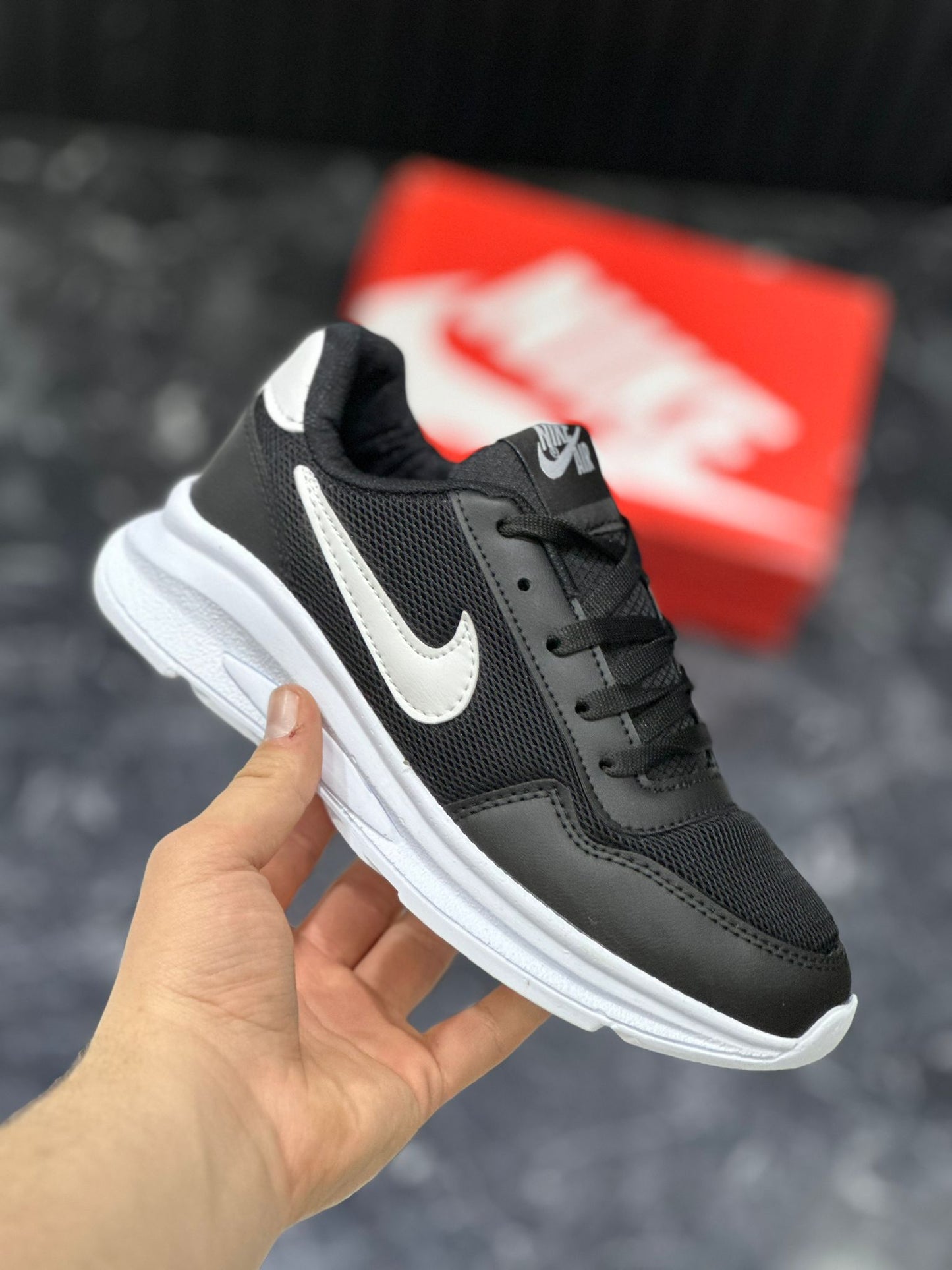 Adidasi UNISEX NK NEGRU ALB cod 551