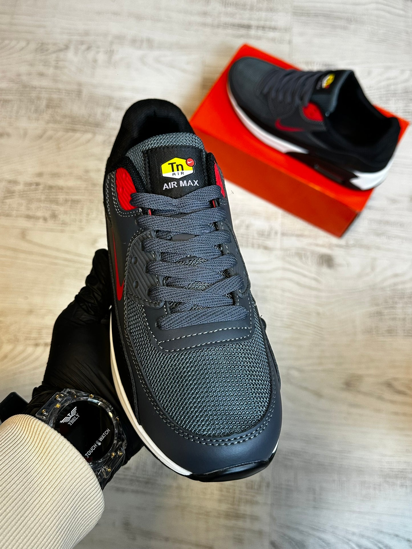 INCALTAMINTE BARBATI AIR MAX GRI-ROSU MODEL NOU COD 444