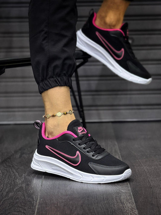 Adidasi  Model Nou ZOOM NEGRU ROZ NEW  cod 828